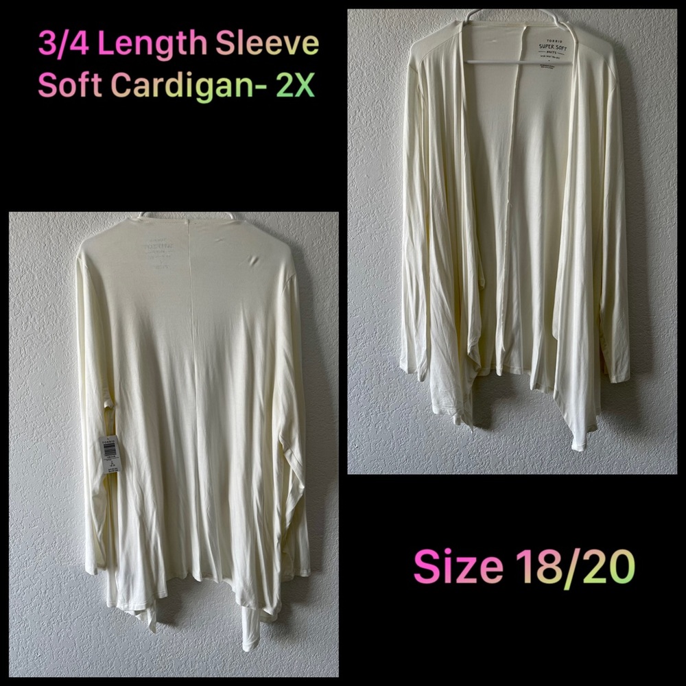 Torrid- Soft 3/4 Length Cardigan Size- 2X